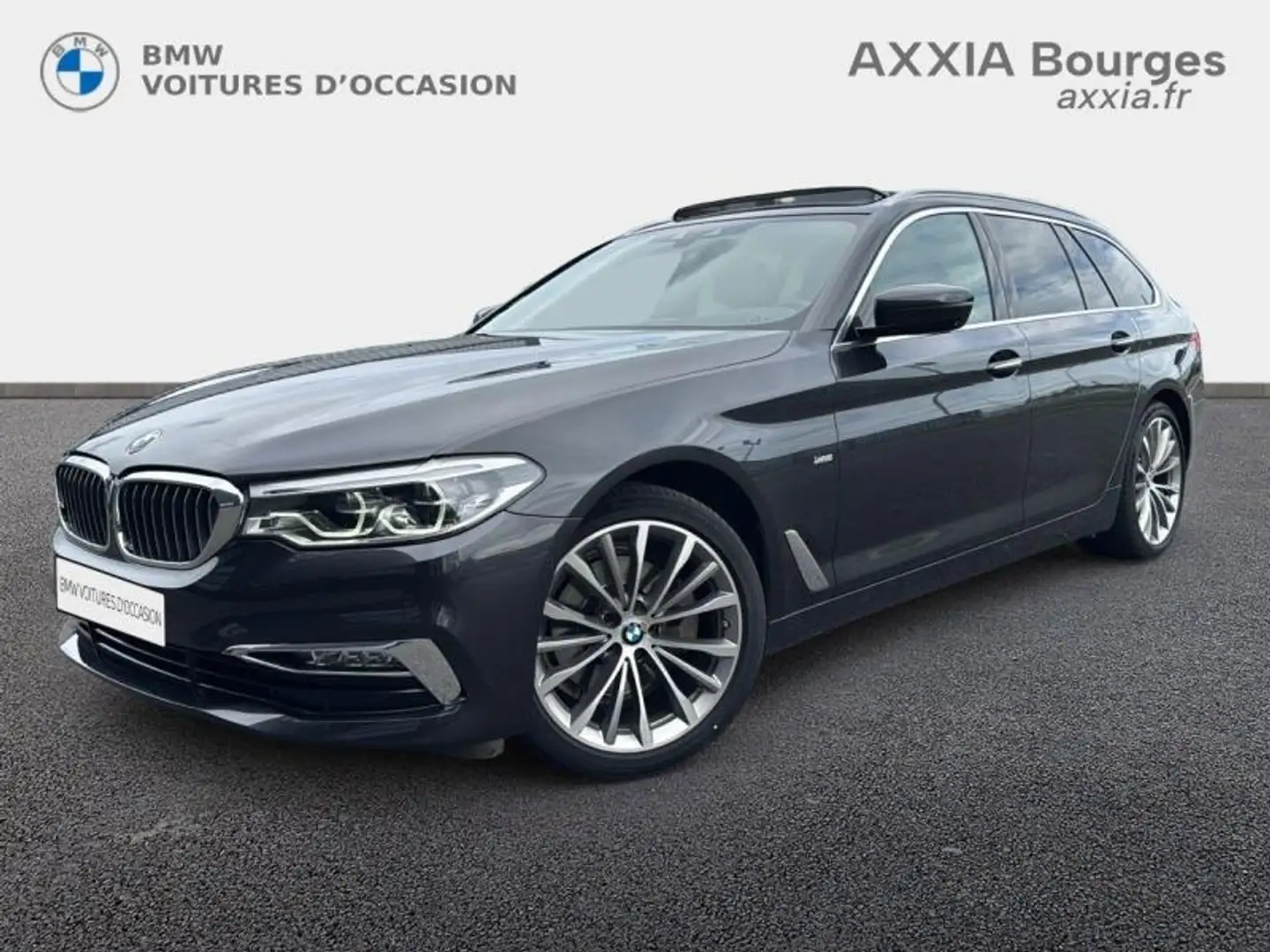 BMW 520 520dA 190ch Luxury Gris - 1