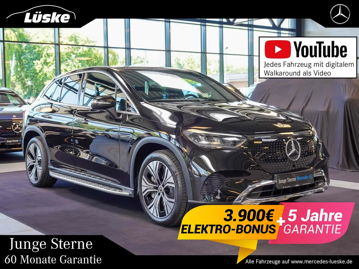 Mercedes-Benz EQE SUV EQE SUV 350 4M Leder 20" Magnolie offenporig DAB Чорний - 1