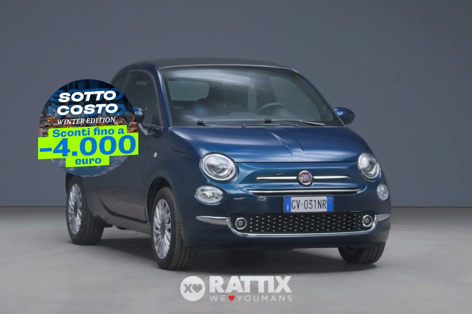 Fiat 500C 1.0 Hybrid 70CV Kék - 1
