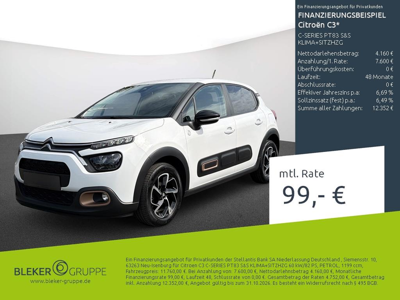 Citroen C3 C-SERIES PT83 S&S KLIMA+SITZHZG