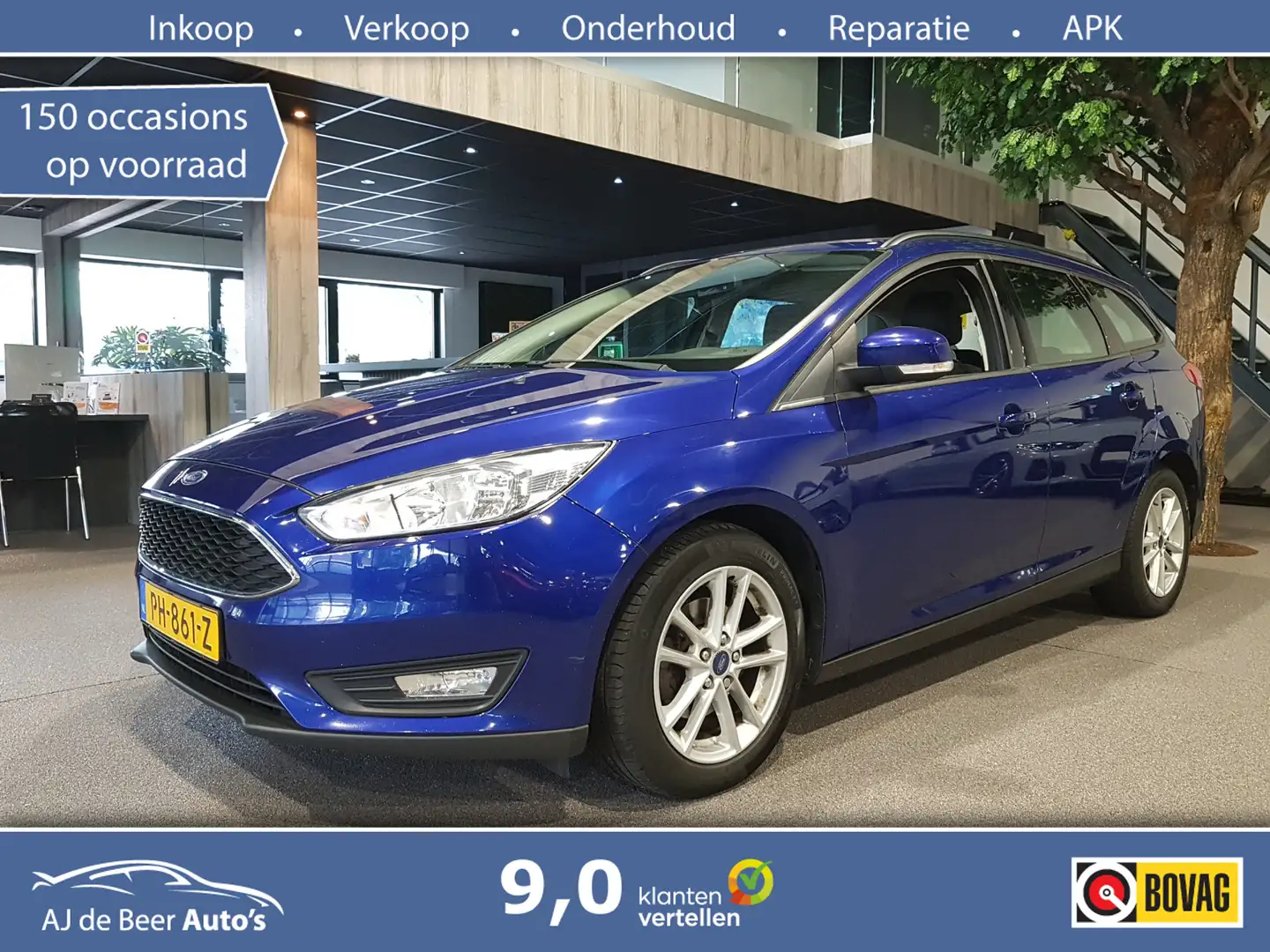 Ford Focus Wagon 1.0 126pk Edition Trekhaak | Navigatie | Air Blauw - 1