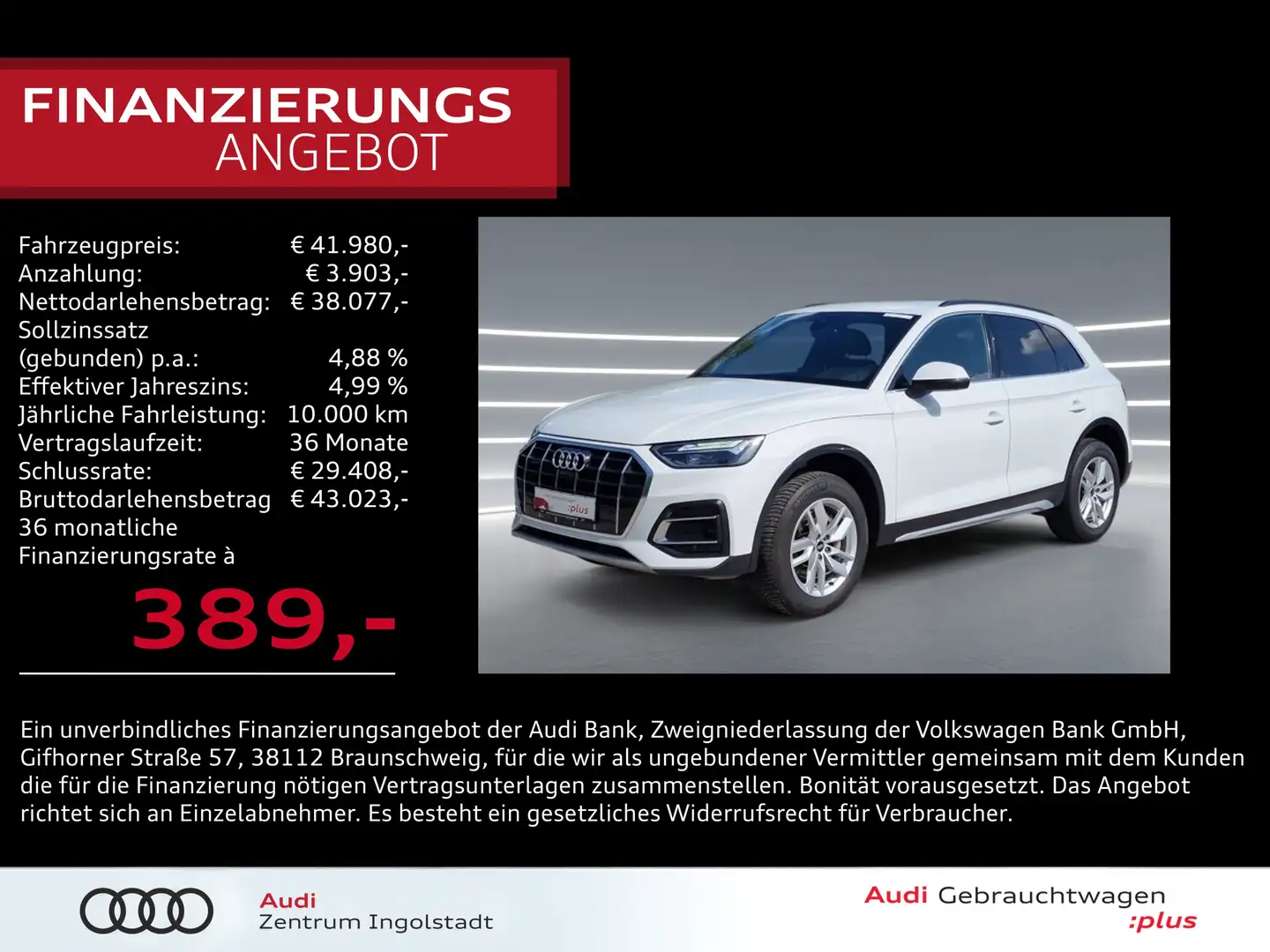 Audi Q5 50 TDI qu ACC Leder virtual+ Kameras advanced Weiß - 1