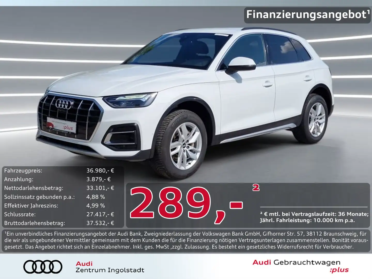 Audi Q5 50 TDI qu ACC Leder virtual+ Kameras advanced Weiß - 1