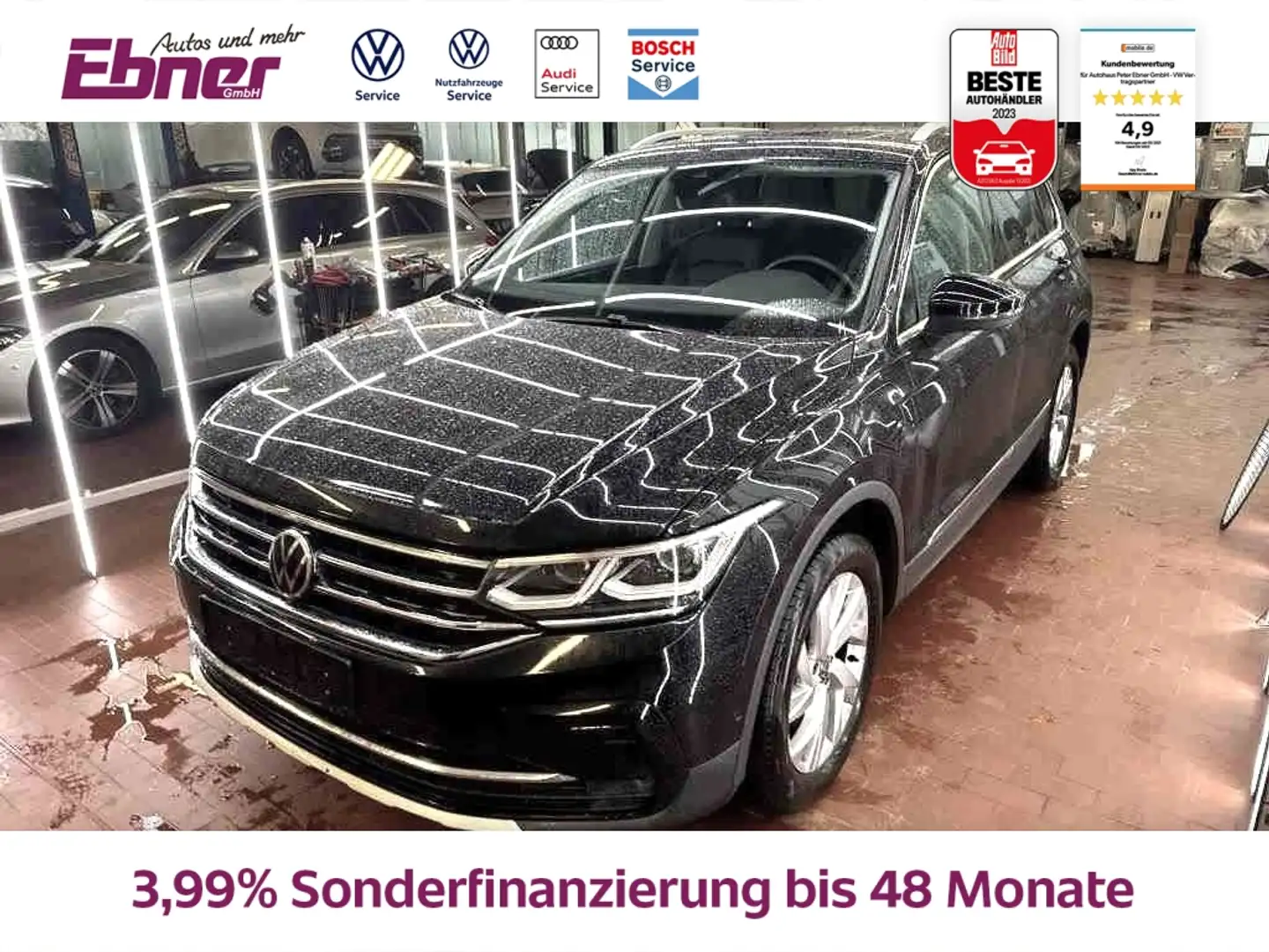 Volkswagen Tiguan ELEGANCE 245PS PHEV DSG AHK+PANO+MEMORY+MATRIX+NAV Schwarz - 1