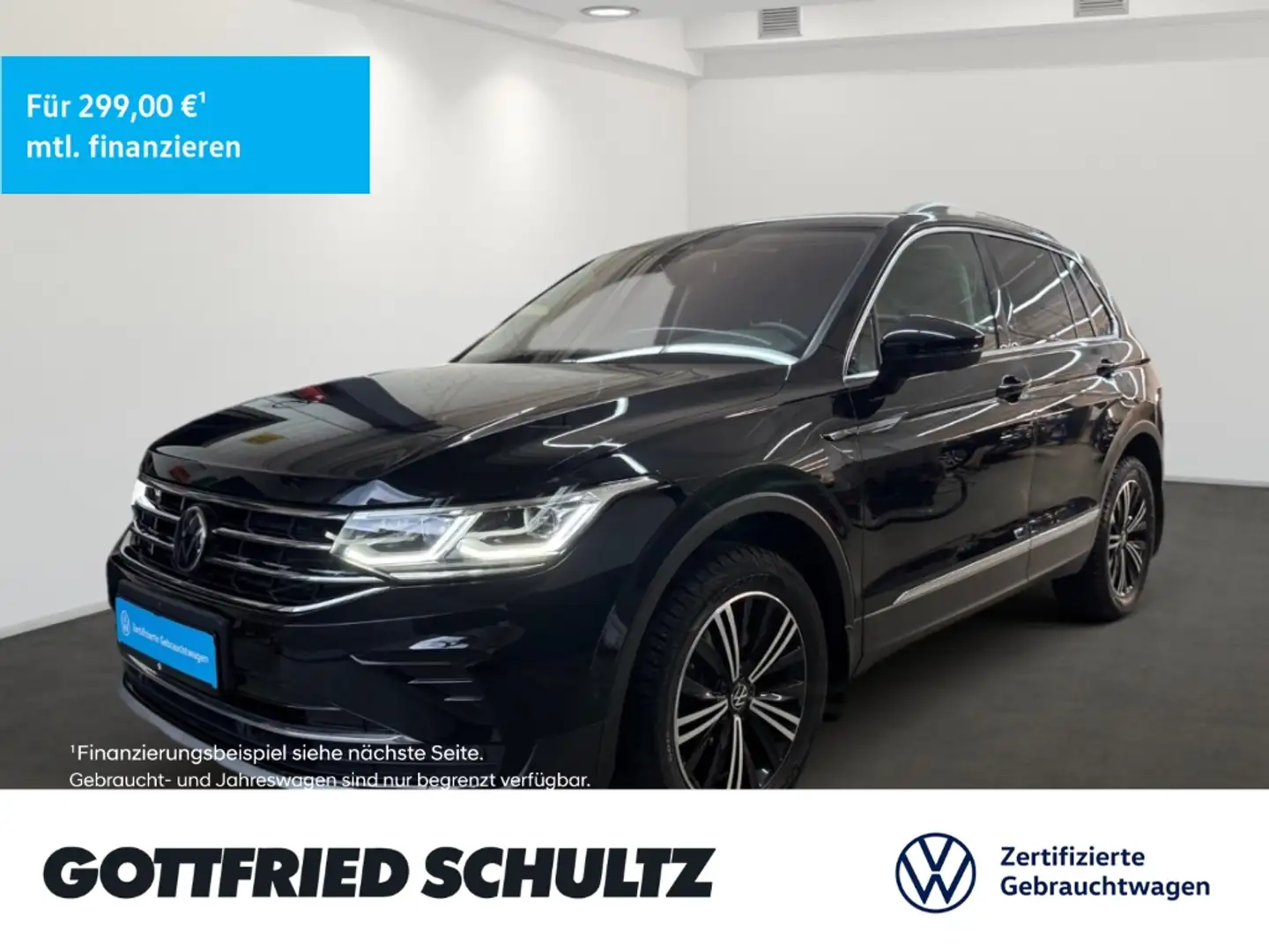 Volkswagen Tiguan 2.0 TDI DSG 4M LED NAV STHZ AHK Elegance SHZ V H Noir - 1