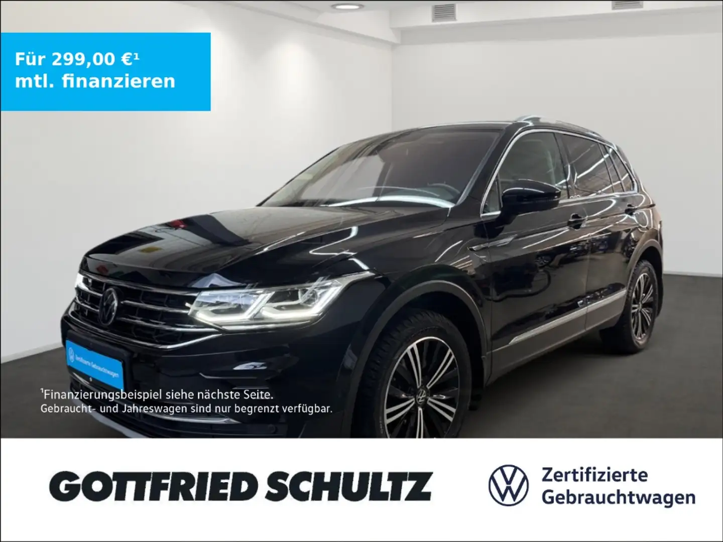 Volkswagen Tiguan 2.0 TDI DSG 4M LED NAV STHZ AHK Elegance SHZ V H Schwarz - 1