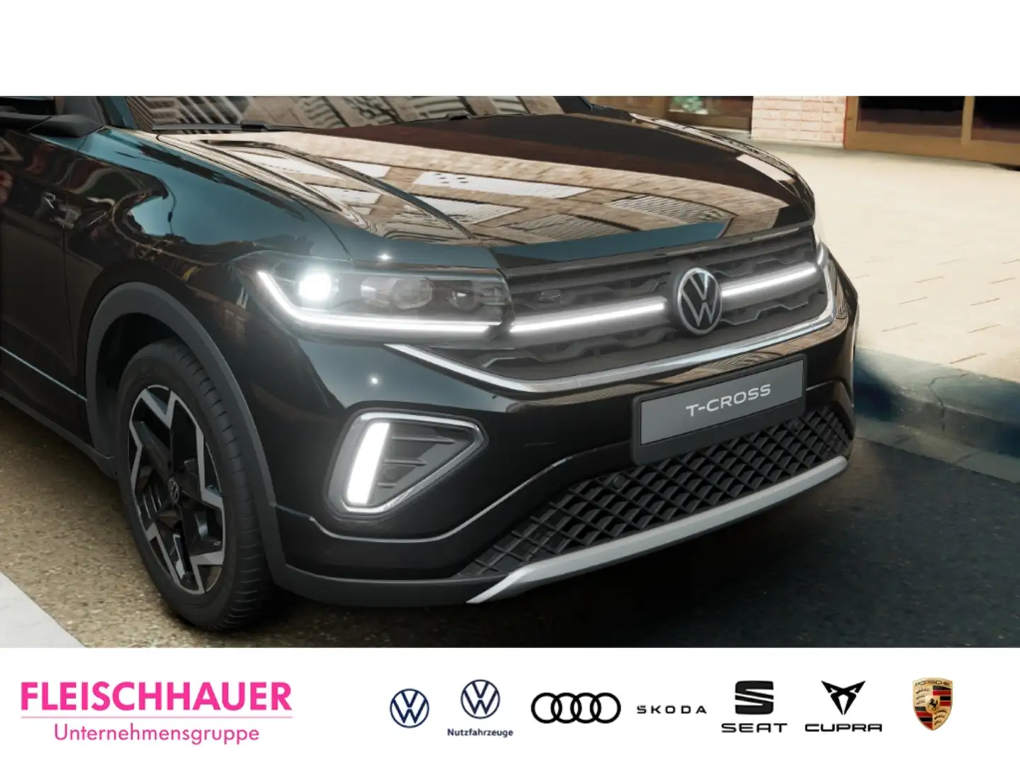 Volkswagen T-Cross 1.0 TSI R-Line ACC CARPLAY NAVI REAR-VIEW Noir - 2