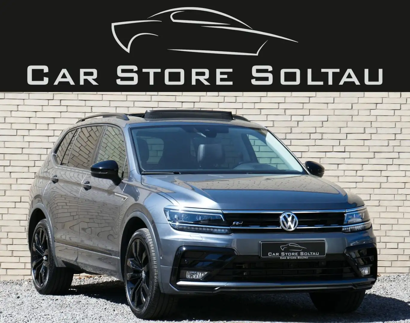 Volkswagen Tiguan Allspace R-Line Black Leder Stdhz 360 AHK Grau - 1