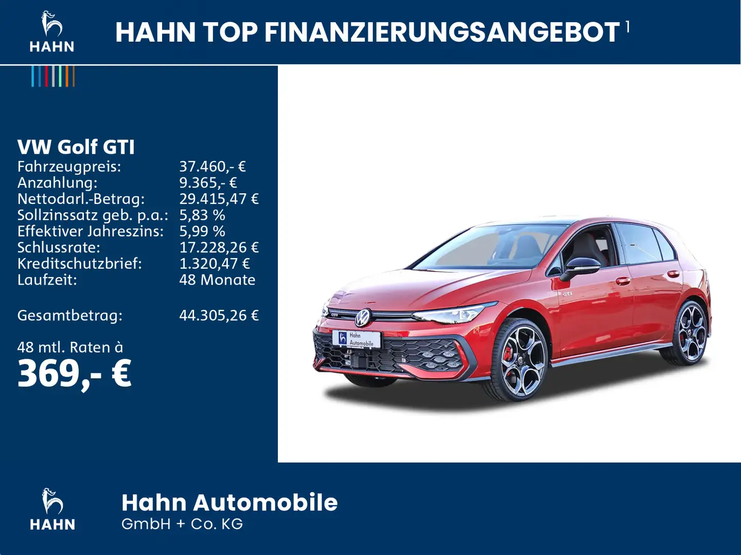 Volkswagen Golf GTI 2,0TSI 195kW NAVI PANO BLACK 360° DCC Rot - 2