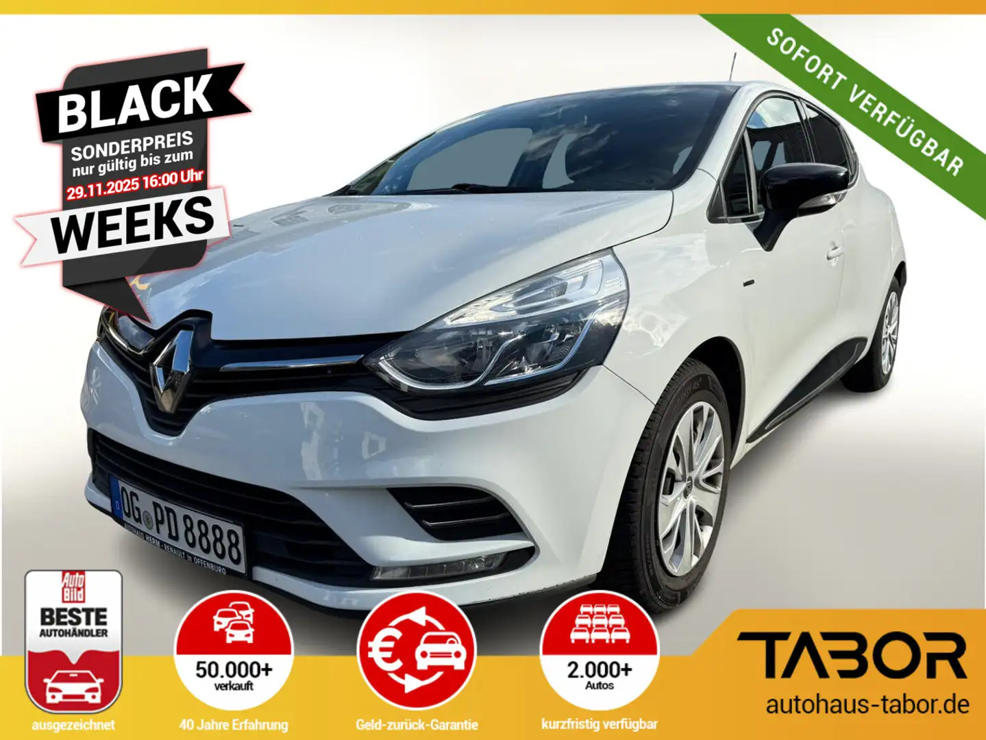 Renault Clio IV 0.9 TCe 90 Limited Klimaanlage R&Go Weiß - 1