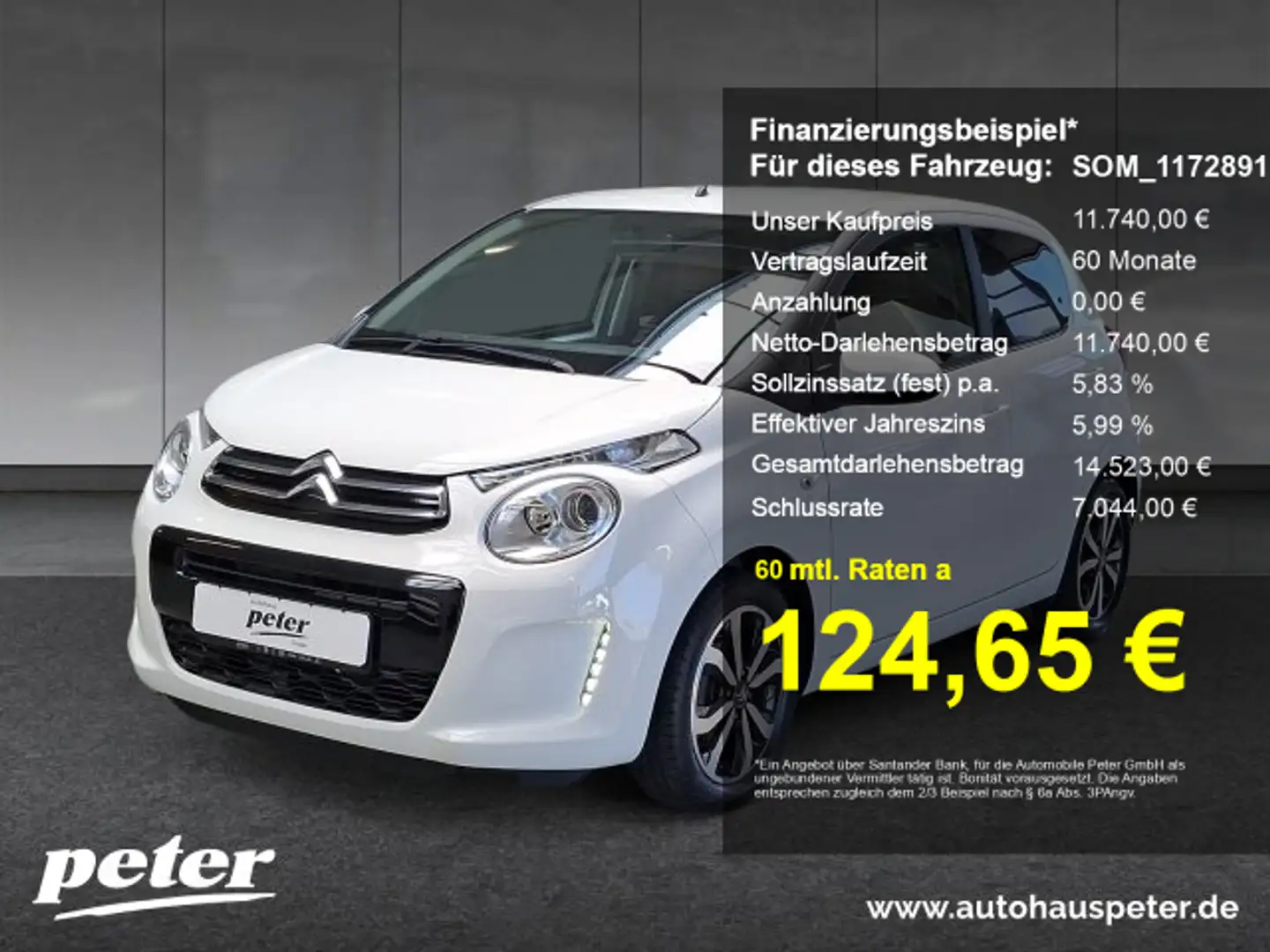 Citroen C1 C1 Shine 72 Klimaautom.+SH+Touchscreen+Kamera Weiß - 1