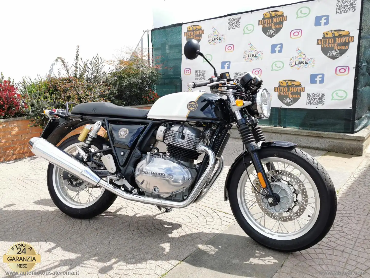 Royal Enfield Continental GT Continental 650 GT RATE AUTO MOTO SCOOTER Bianco - 2