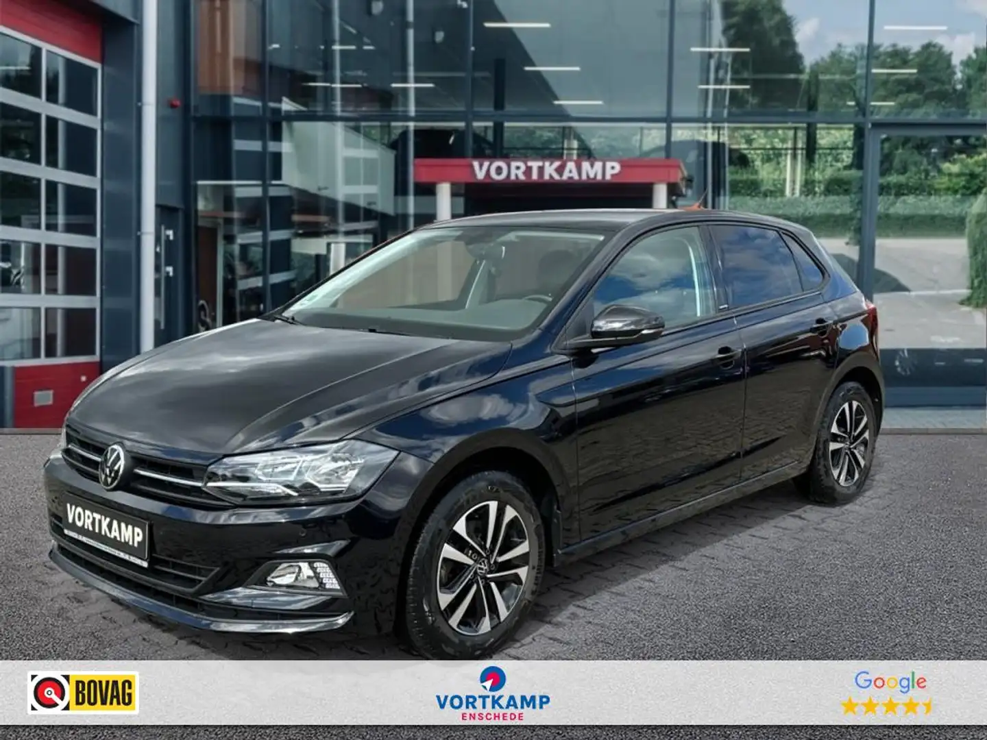 Volkswagen Polo 1.0 TSI CARPLAY/PDC/STOELVERW Zwart - 1