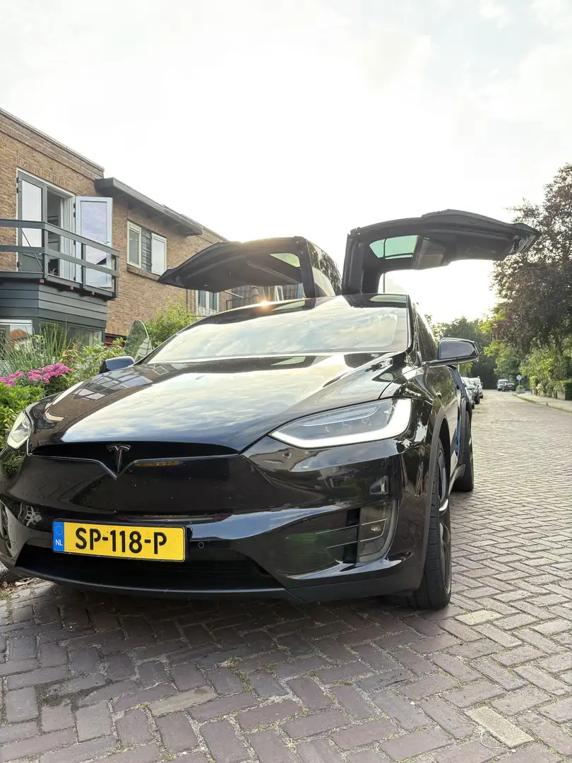 Tesla Model X Model X 100D Performance 7p. Zwart - 1