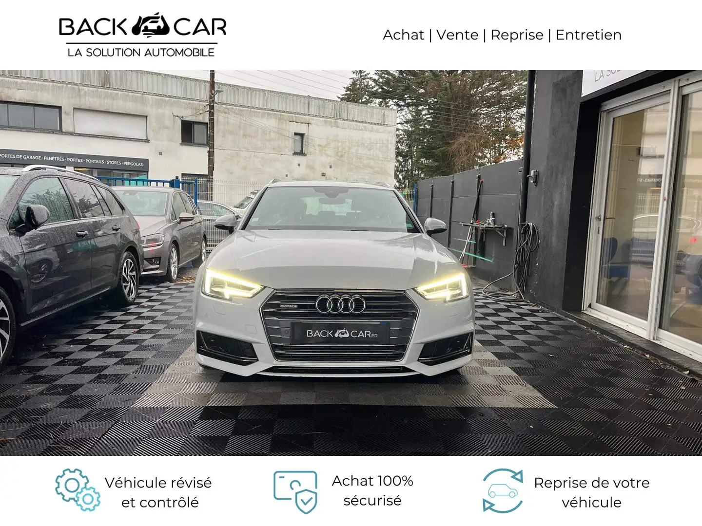 Audi A4 V6 3.0 TDI 218 S tronic 7 Quattro Sport Blanc - 2
