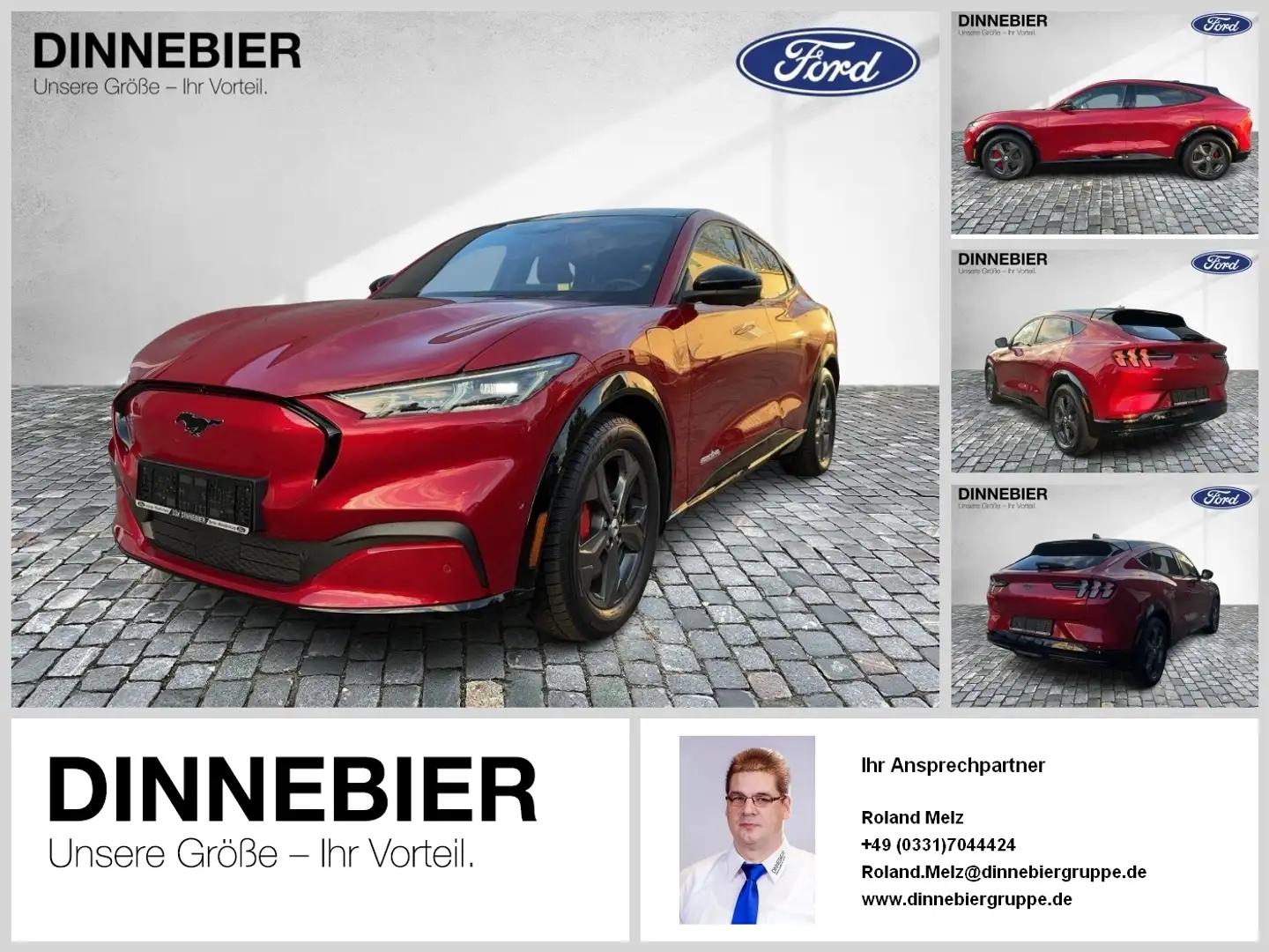 Ford Mustang Mach-E AWD Extended Range Glasdach Rouge - 1
