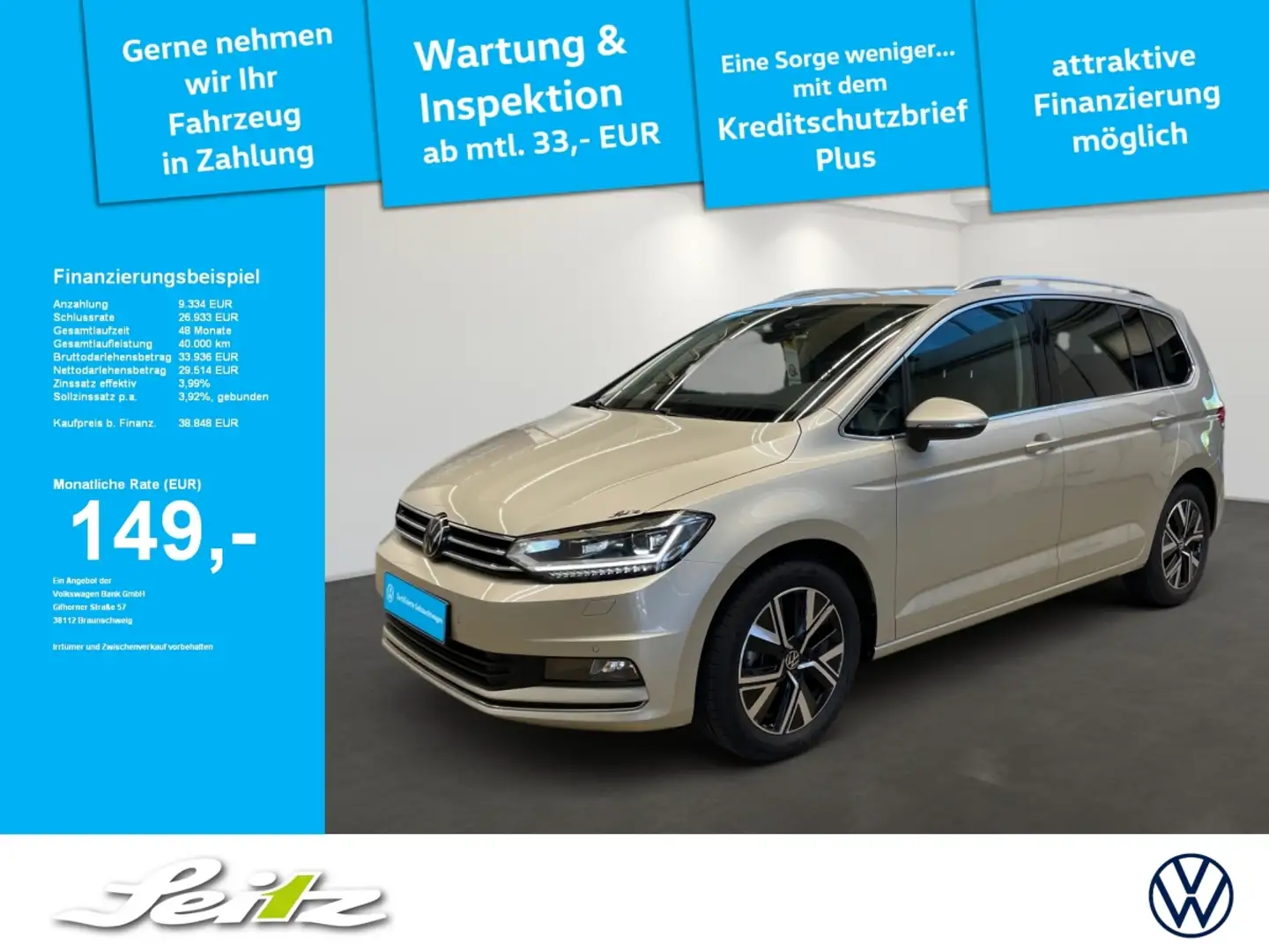 Volkswagen Touran 2.0 TDI Highline *AHK*KAMERA*NAVI*LED* Zilver - 1