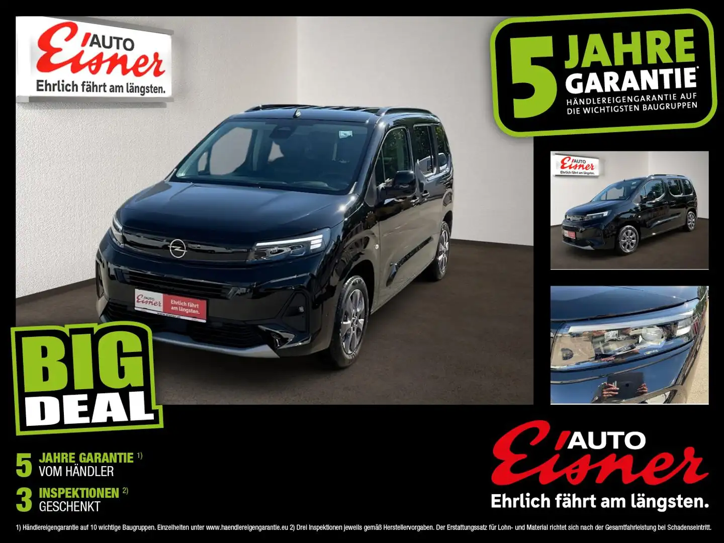 Opel Combo Life E 1.5 CDTI  GS 2xKlima DynLicht Kam. Schwarz - 1