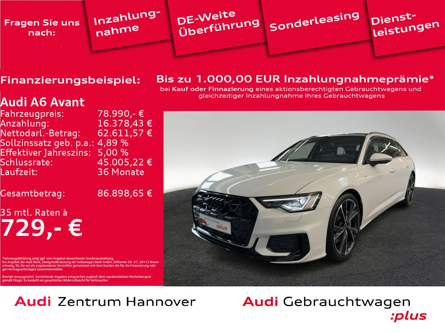 Audi A6 S line 50 TFSIe quattro Pano Matrix B&O Weiß - 1