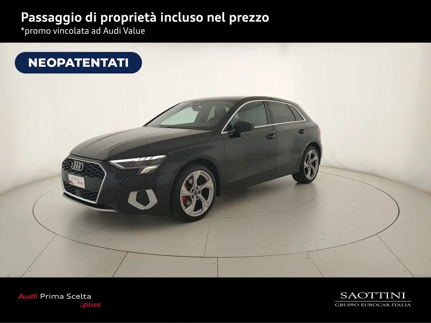 Audi A3 Sportback 30 1.5 g-tron Business Advanced S tronic Nero - 1
