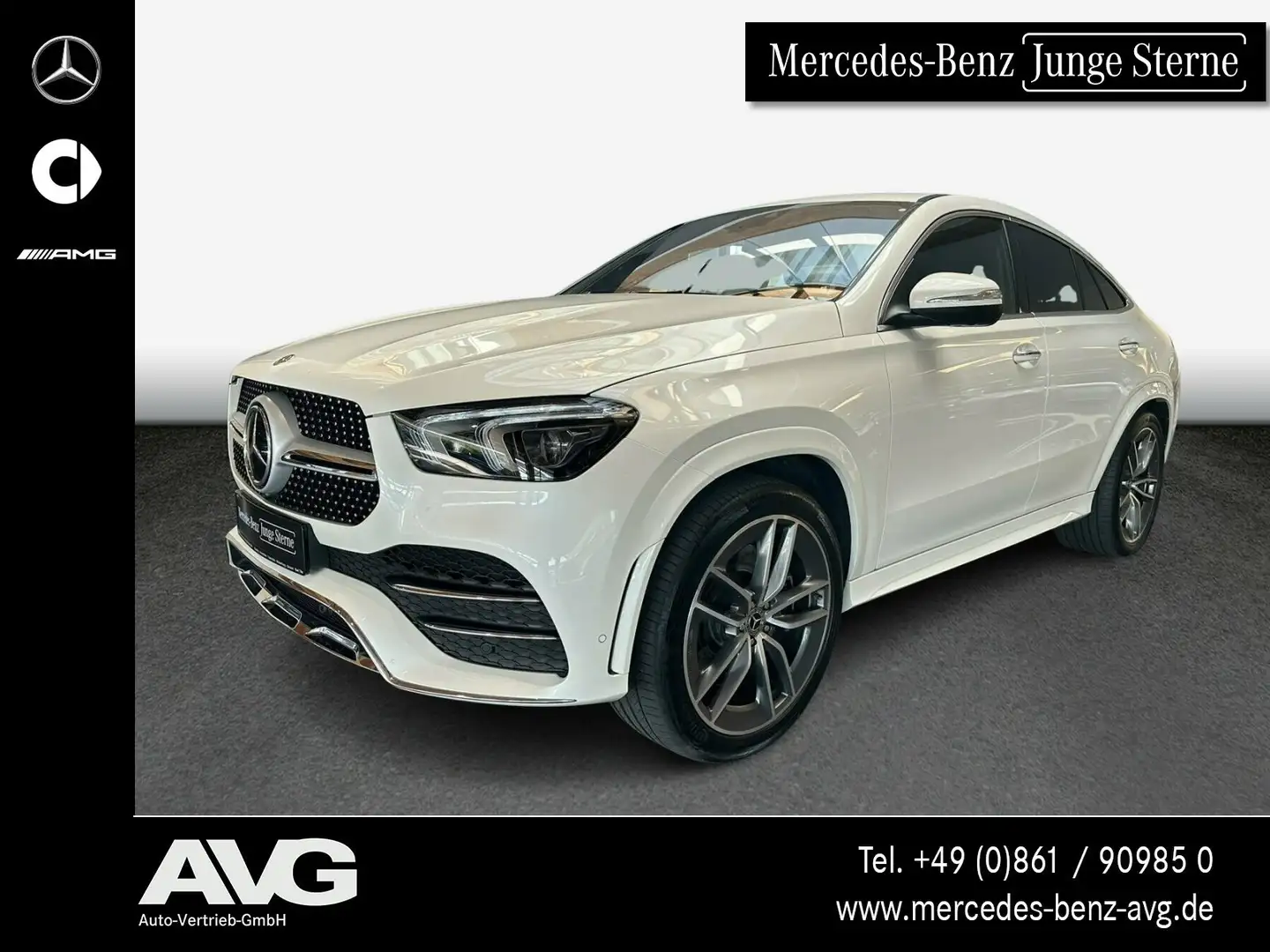 Mercedes-Benz GLE 400 GLE 400 d 4M Coupé AMG Sthz Distro HUD Airmatic Weiß - 1