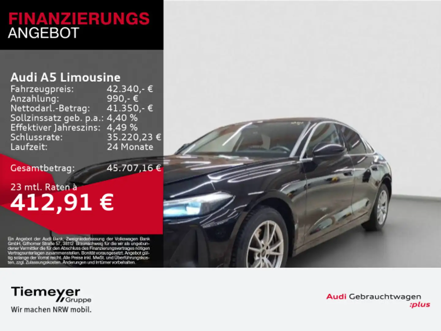 Audi A5 TDI LEDER KAMERA SOUND PRIVACY Schwarz - 1