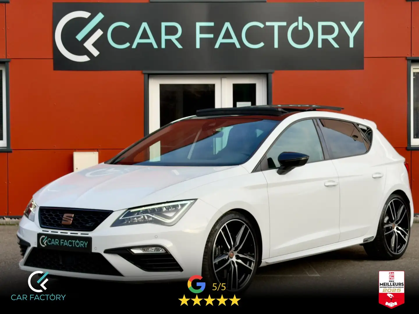 SEAT Leon 2.0 TSI 290 DSG Siège Top F1 Toit ouvrant ACC DCC Caméra Beats Navi Pro Blanc - 1