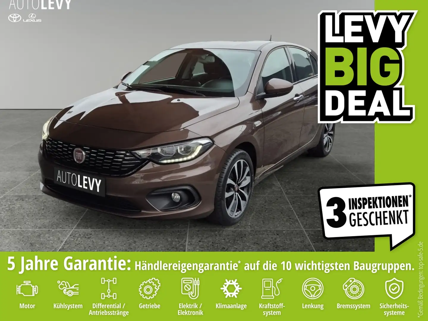 Fiat Tipo 1.4 Lounge *NAVI*KLIMAAUTOMATIK*DAB*RFK*PDC* Braun - 1