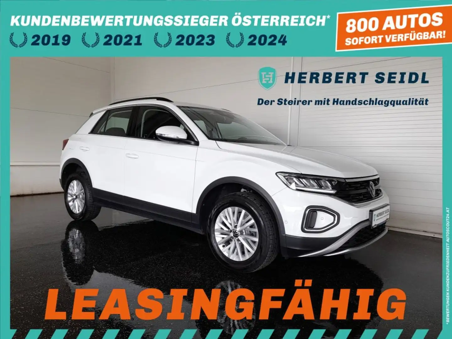 Volkswagen T-Roc LIFE 2,0 TDI DSG *VOLL-LED MIT FLA / VIRTUELL / NAVI / ACC / PDC / SHZG / VERKEHRSZEICHEN & SPURHALTEASSIST* Weiß - 1