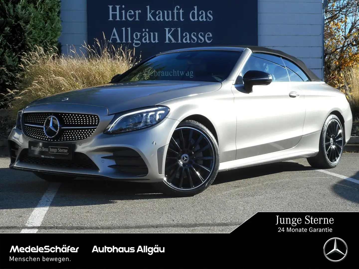 Mercedes-Benz C 300 C 300 4M Cab AMG Night AHK MLed Burm SKlima Memo Argent - 1
