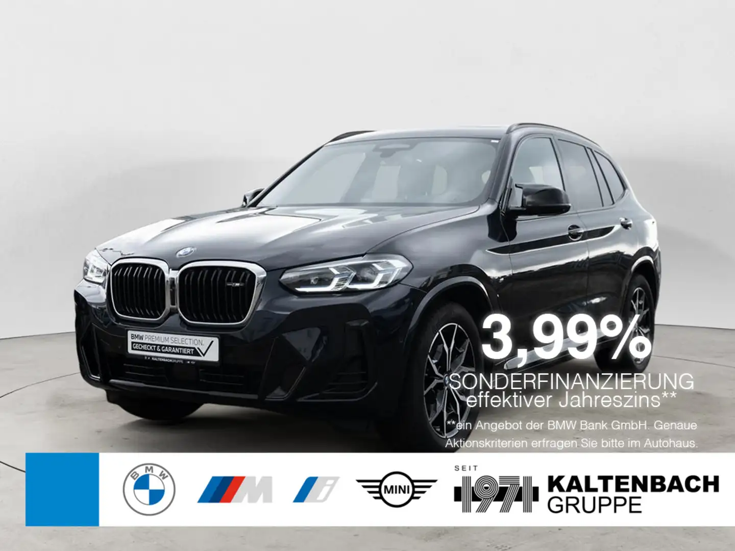 BMW X3 M 40d LASER PANO STANDHZ HUD AHK NAVI H/K Schwarz - 1