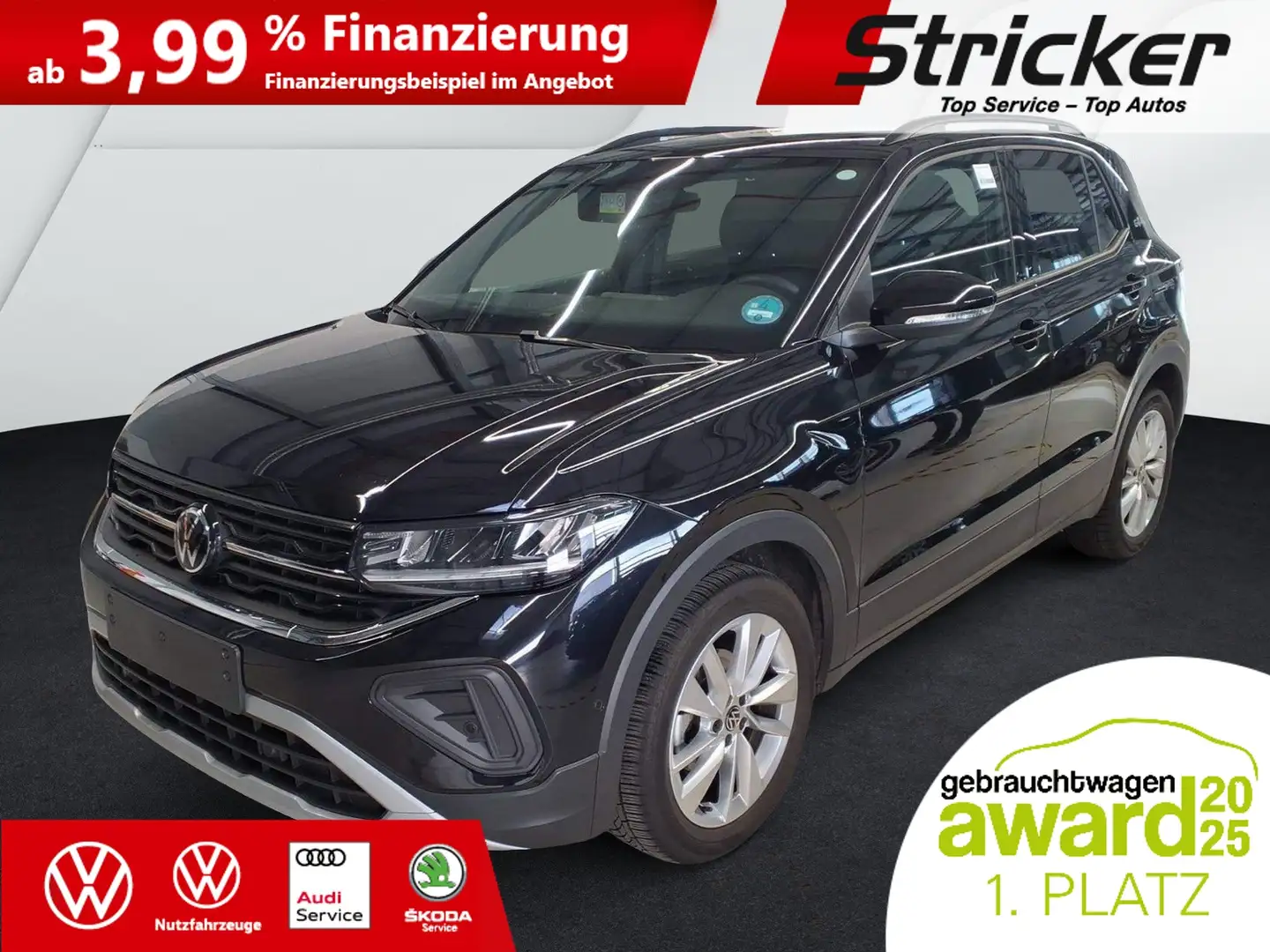 Volkswagen T-Cross Goal 1.0TSI DSG 199,-ohne Anzahlung Navi AHK ACC Schwarz - 2