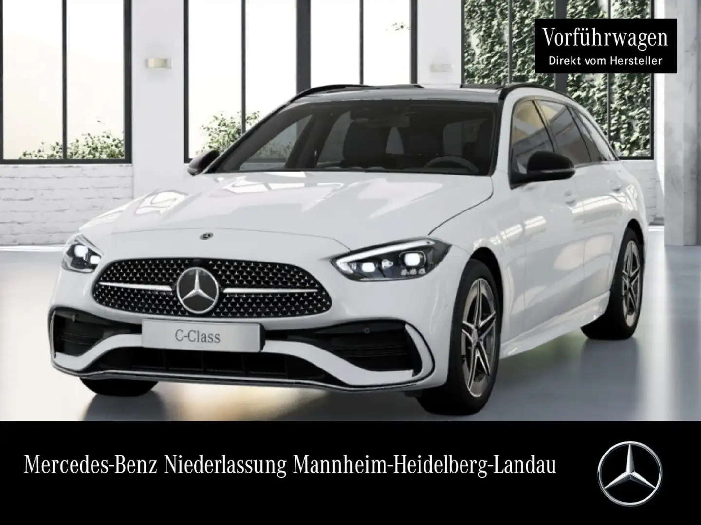 Mercedes-Benz C 300 e T AMG+NIGHT+PANO+AHK+KAMERA+KEYLESS+9G Weiß - 1