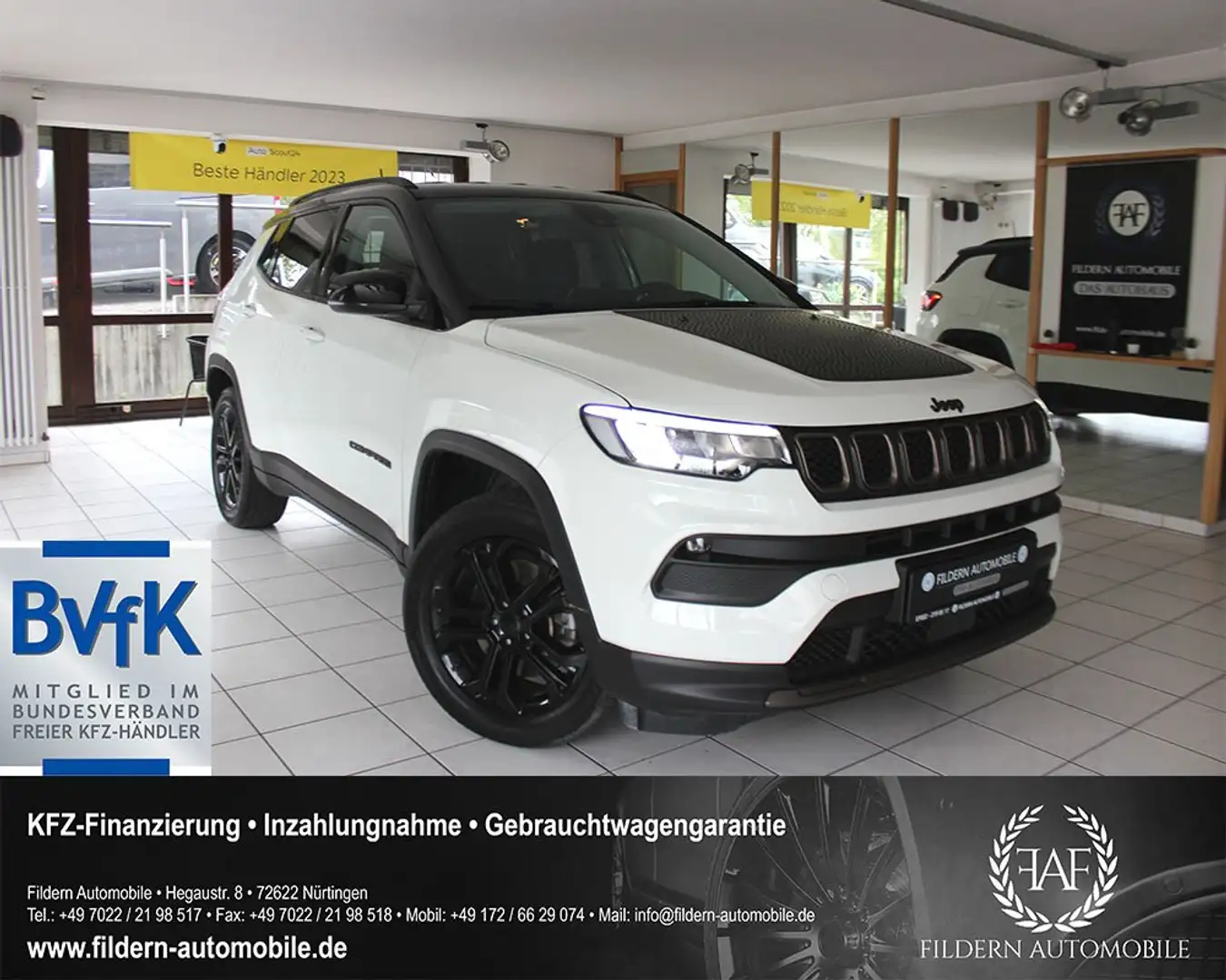Jeep Compass Upland 4xe PLUG-IN HYBRID 4WD*LED*ACC*KAMERA*SPUR Blanc - 1