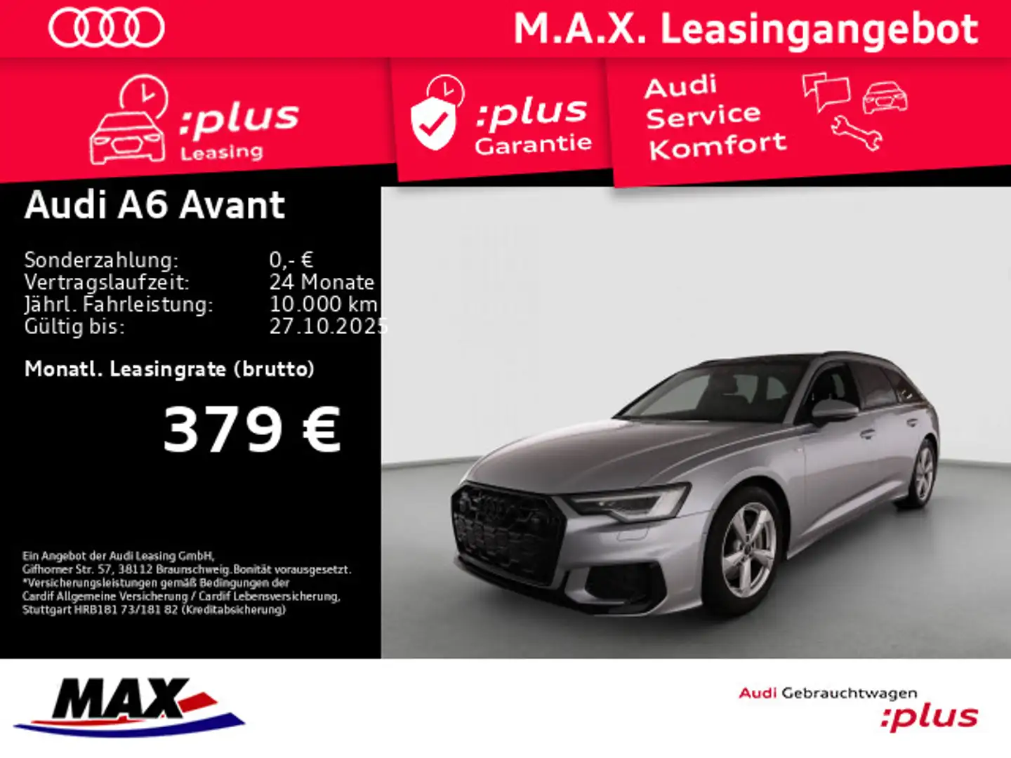 Audi A6 45 TDI QUATT S LINE AHK+MATRIX+PANO+NAV Silber - 1