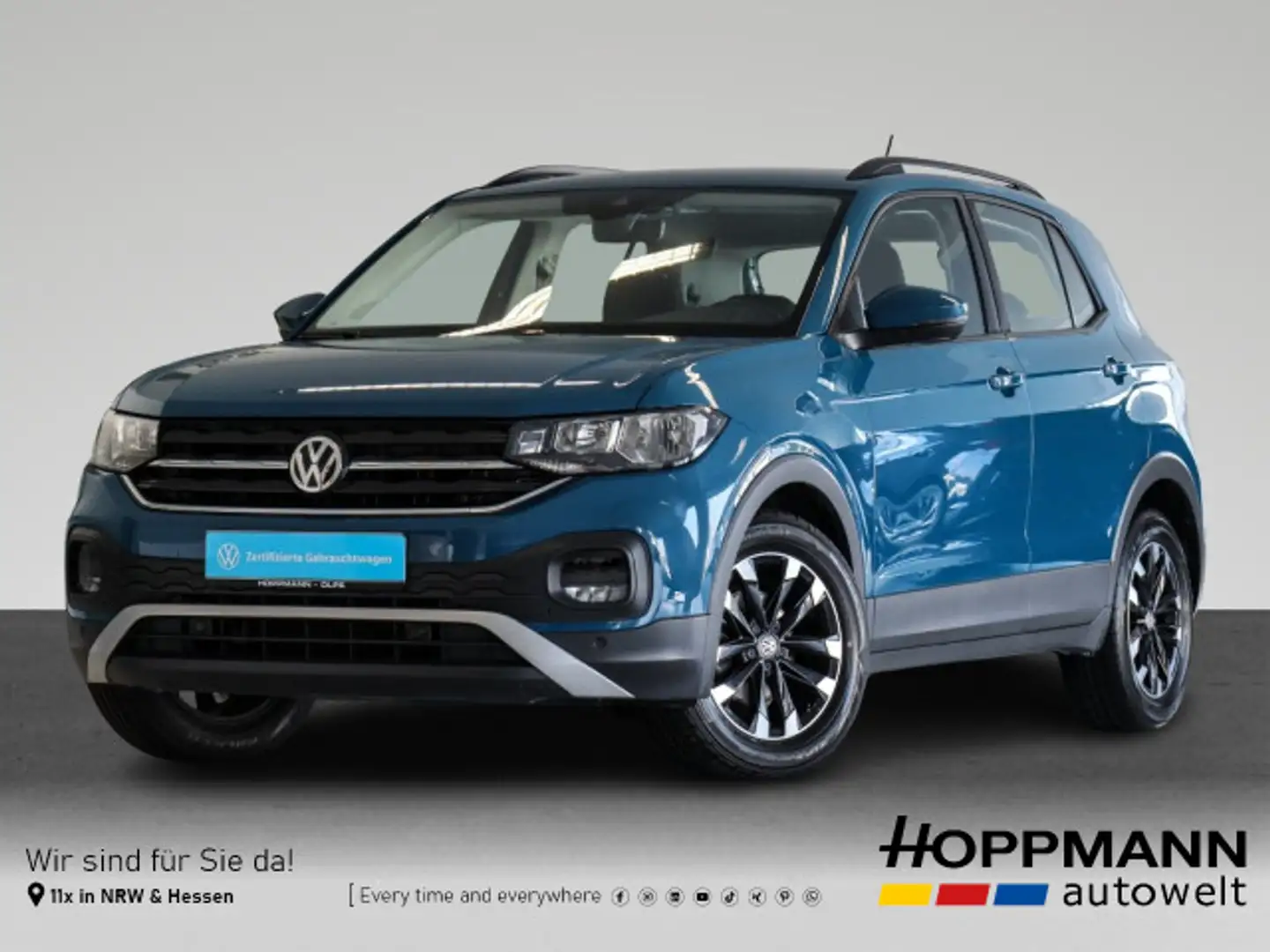 Volkswagen T-Cross 1.0 TSI Life ACC LED APP-CONNECT CLIMATR Blau - 1