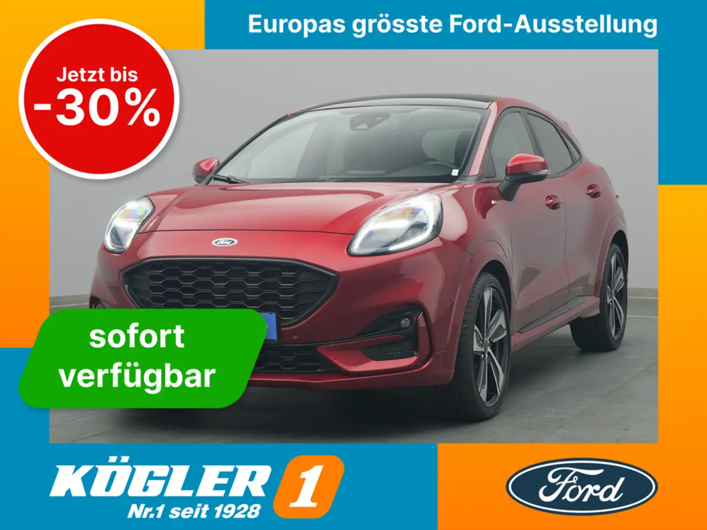Ford Puma ST-Line X 155PS/Fahrerassistenz-P./Pano/PDC Rouge - 1