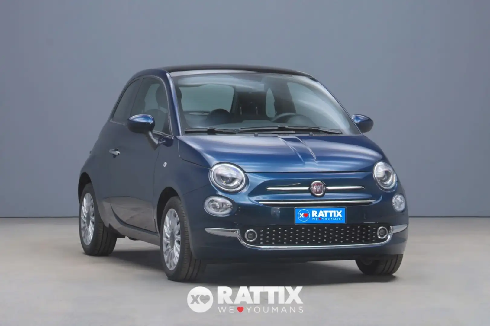 Fiat 500 1.0 Hybrid 70CV Dolcevita + tetto panoramico Modrá - 1