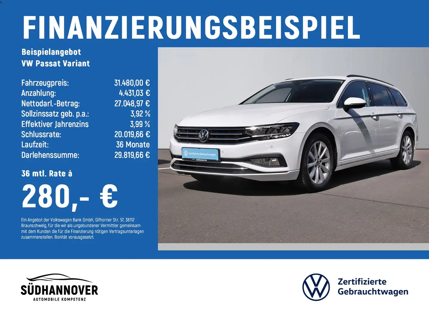 Volkswagen Passat Variant Business 1.5 TSI DSG AHK+NAVI+LED Weiß - 2