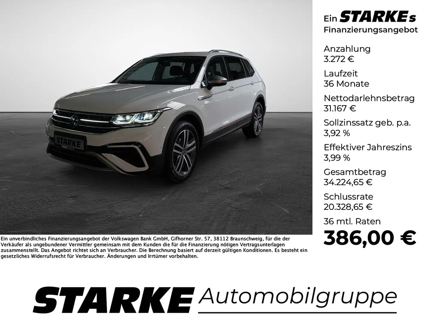Volkswagen Tiguan Allspace 2.0 TDI DSG 4M Elegance Biały - 1