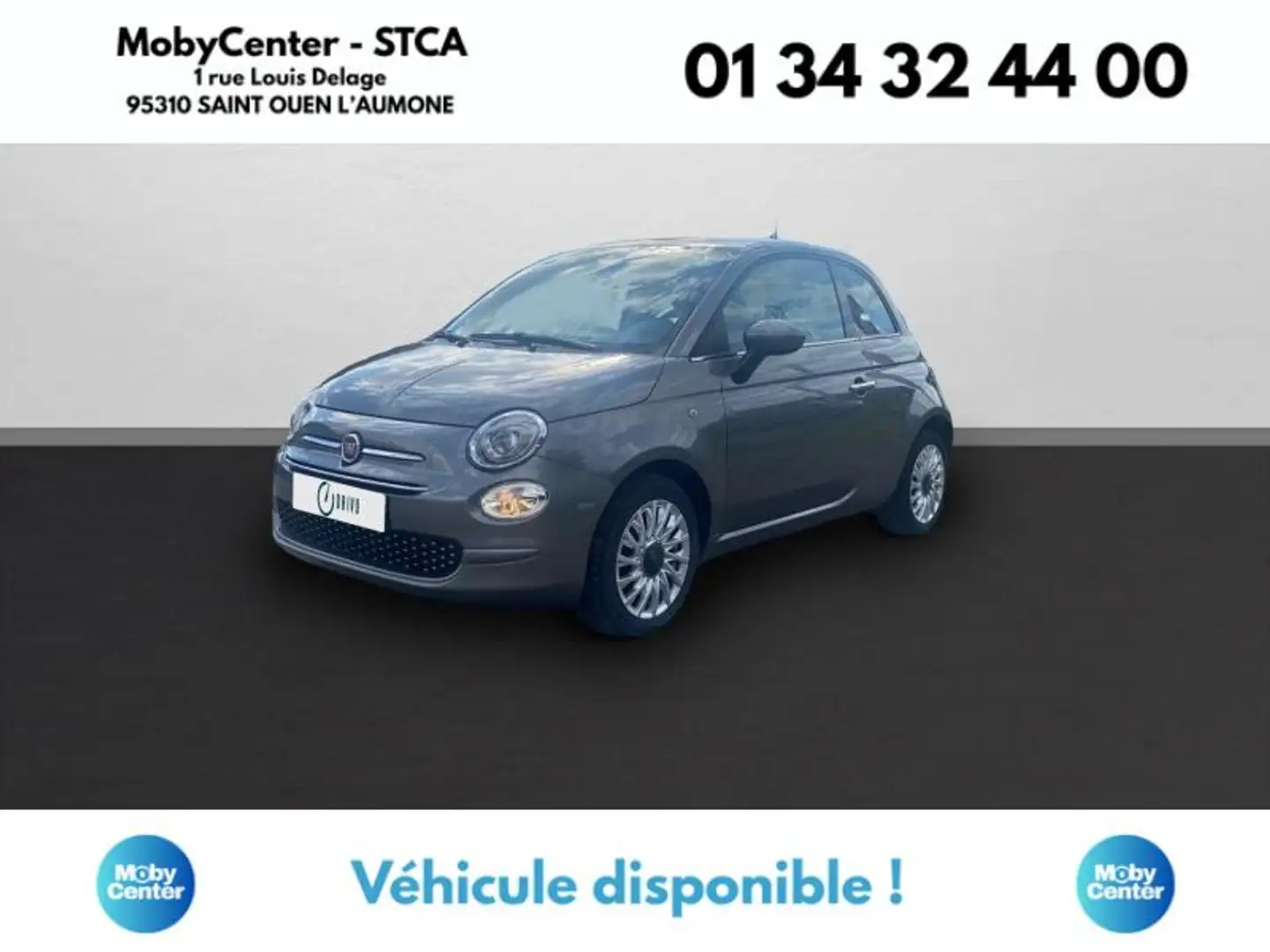 Fiat 500e 1.2 8v 69ch Eco Pack Lounge Euro6d Gris - 1
