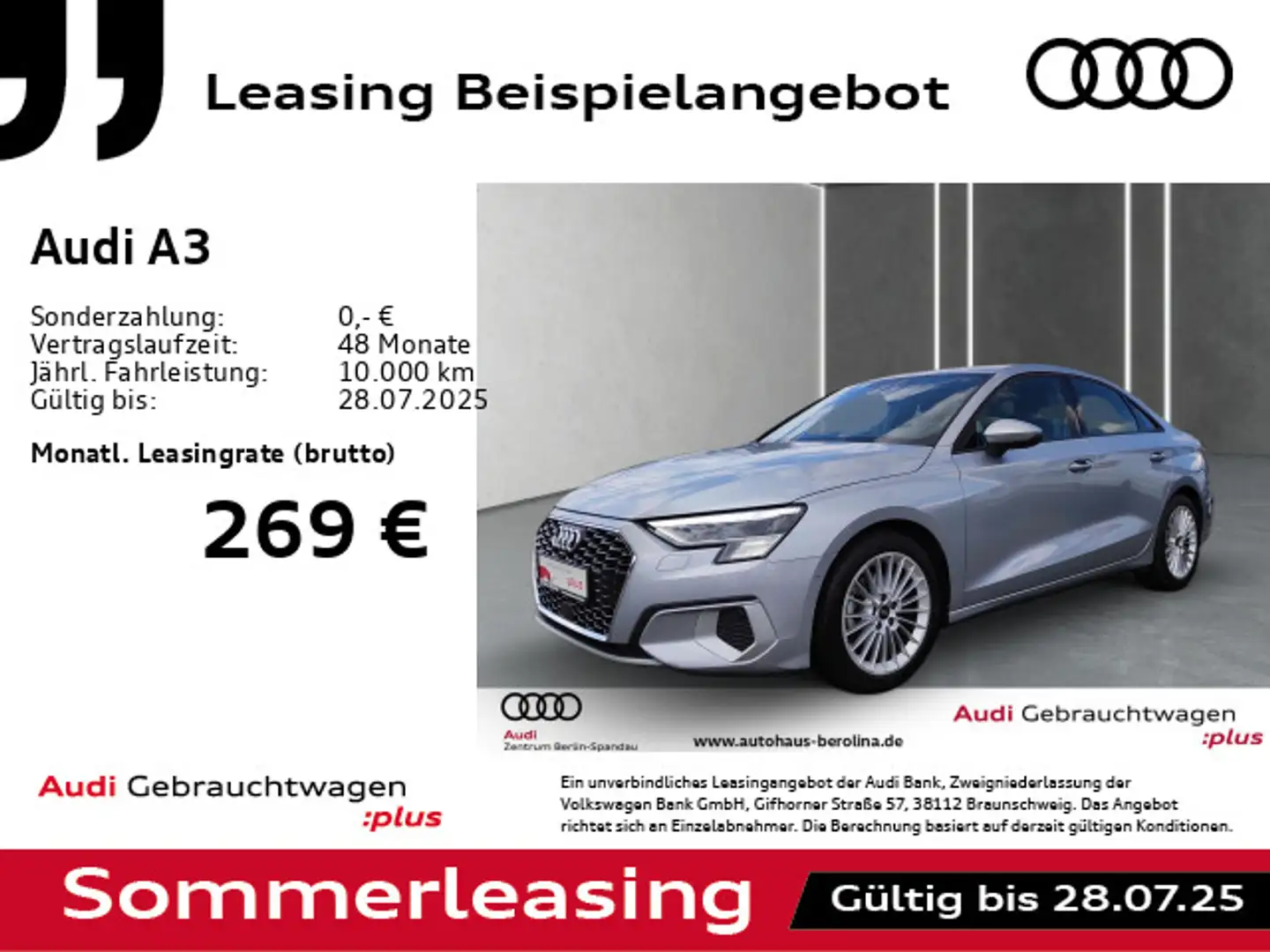 Audi A3 A3 Lim. 35 TFSI Adv. S tronic *MATRIX*NAV+*SHZ* Silber - 1