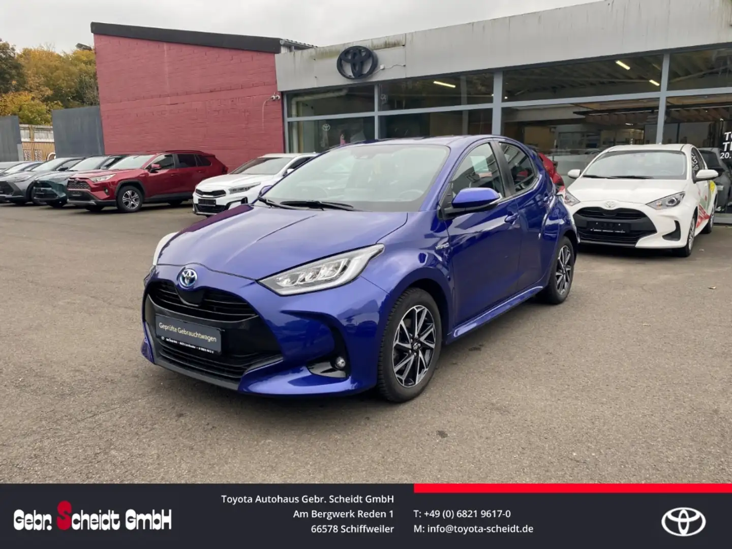 Toyota Yaris Hybrid Club 1.5 Dual-VVT-iE EU6d LED-Hauptscheinwe Blau - 1