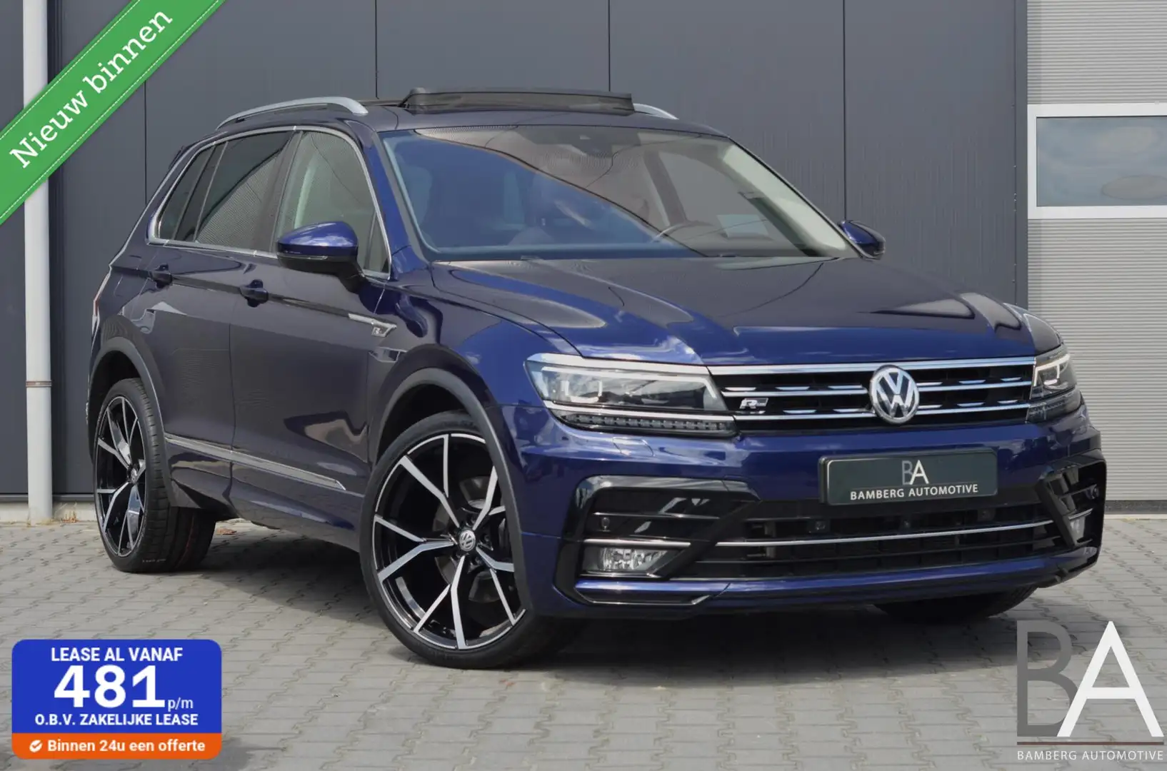 Volkswagen Tiguan 2.0 TSI 4Motion R-line|pano|360|virtual Blauw - 1