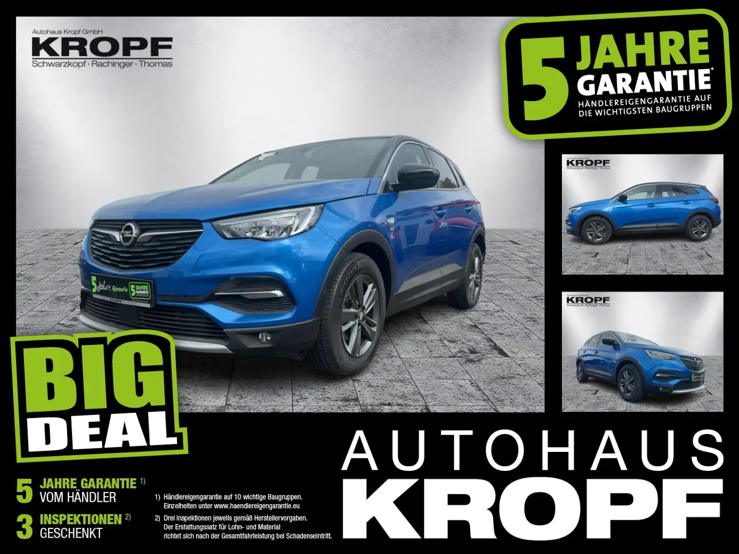 Opel Grandland 1.2 Turbo  2020 FLA LED AkustikGlas Blauw - 1