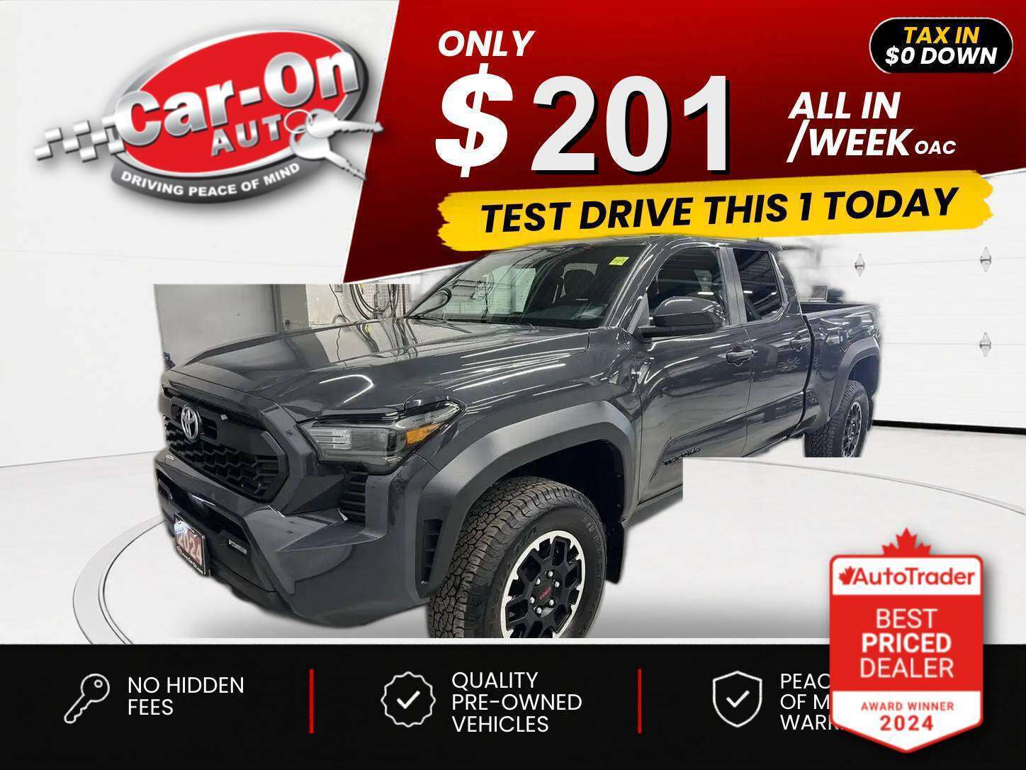 Gray 2024 Toyota Tacoma Pickup Truck Automatic