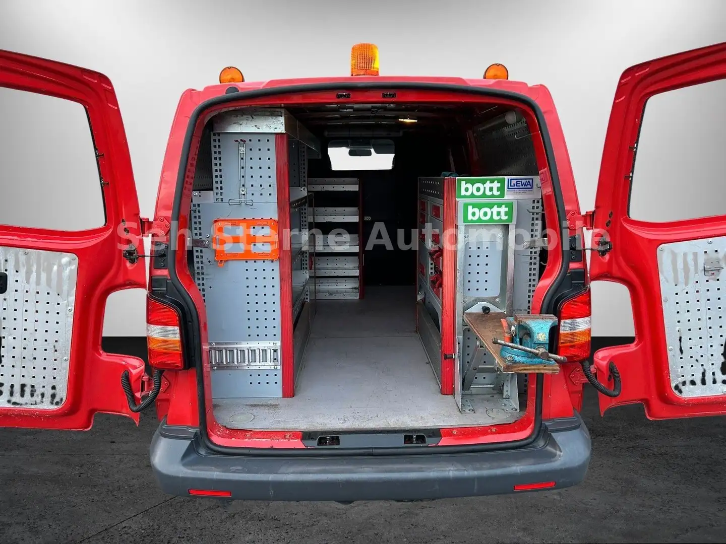 Volkswagen T5 Transporter T5 1.9*LANG*WERKSTATT+Behörde+AHK2.5t+NAVI+KLIMA Rojo - 1