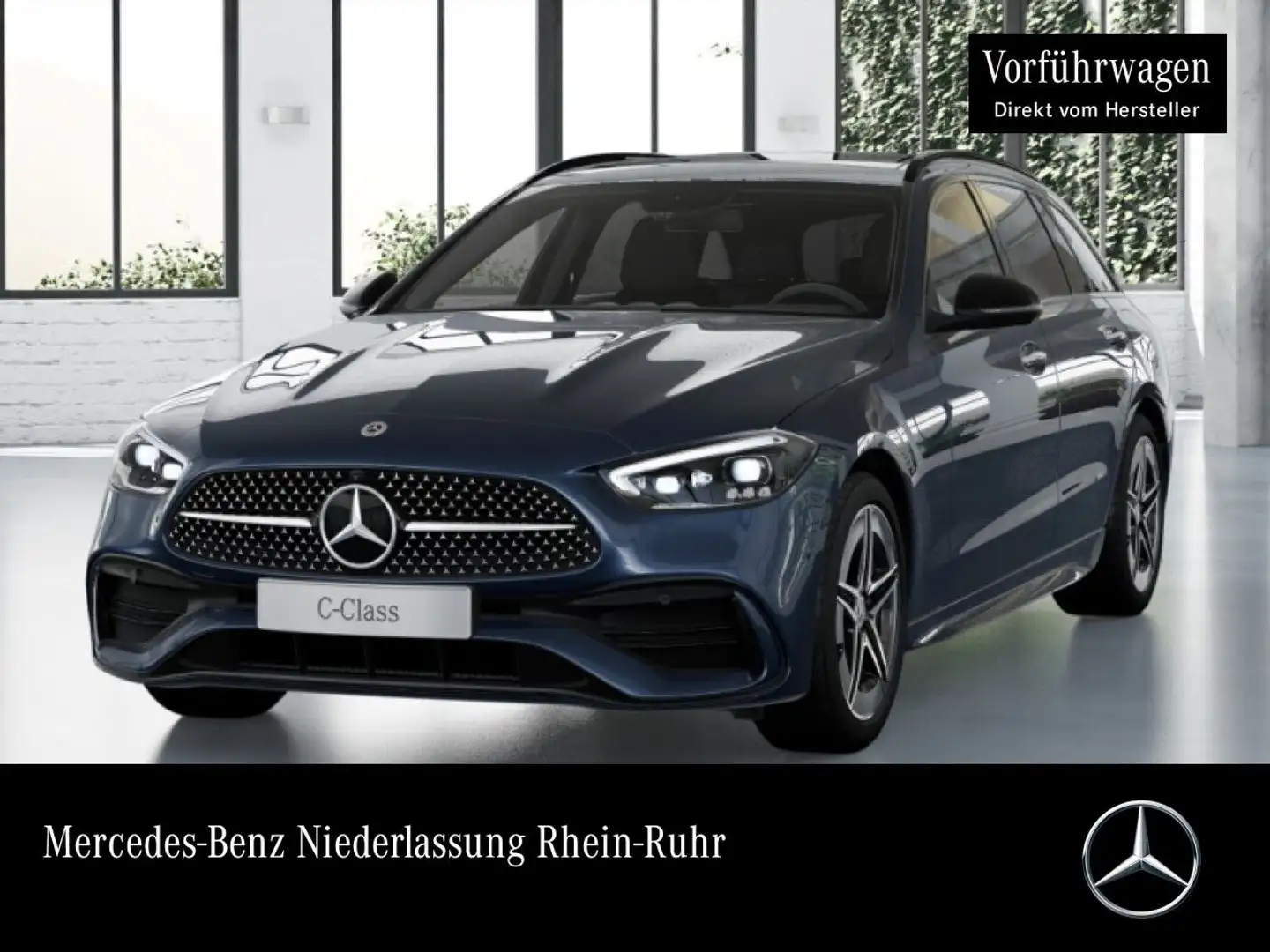 Mercedes-Benz C 300 e T AMG+NIGHT+PANO+360+TOTW+KEYLESS+9G Blau - 1