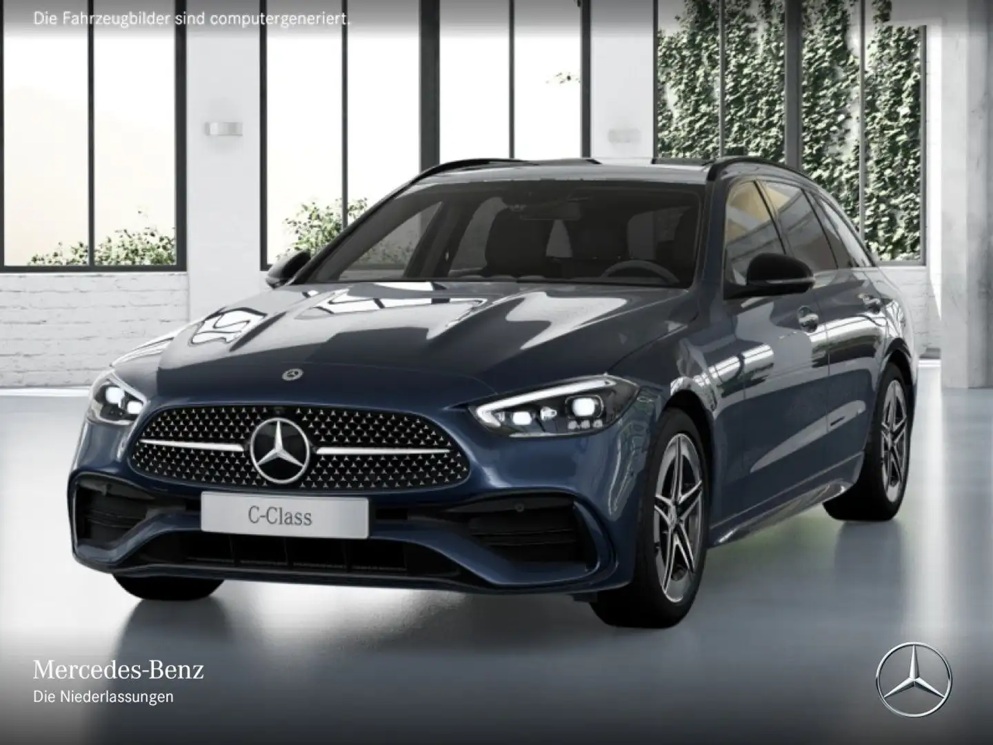 Mercedes-Benz C 300 e T AMG+NIGHT+PANO+360+TOTW+KEYLESS+9G Blau - 2