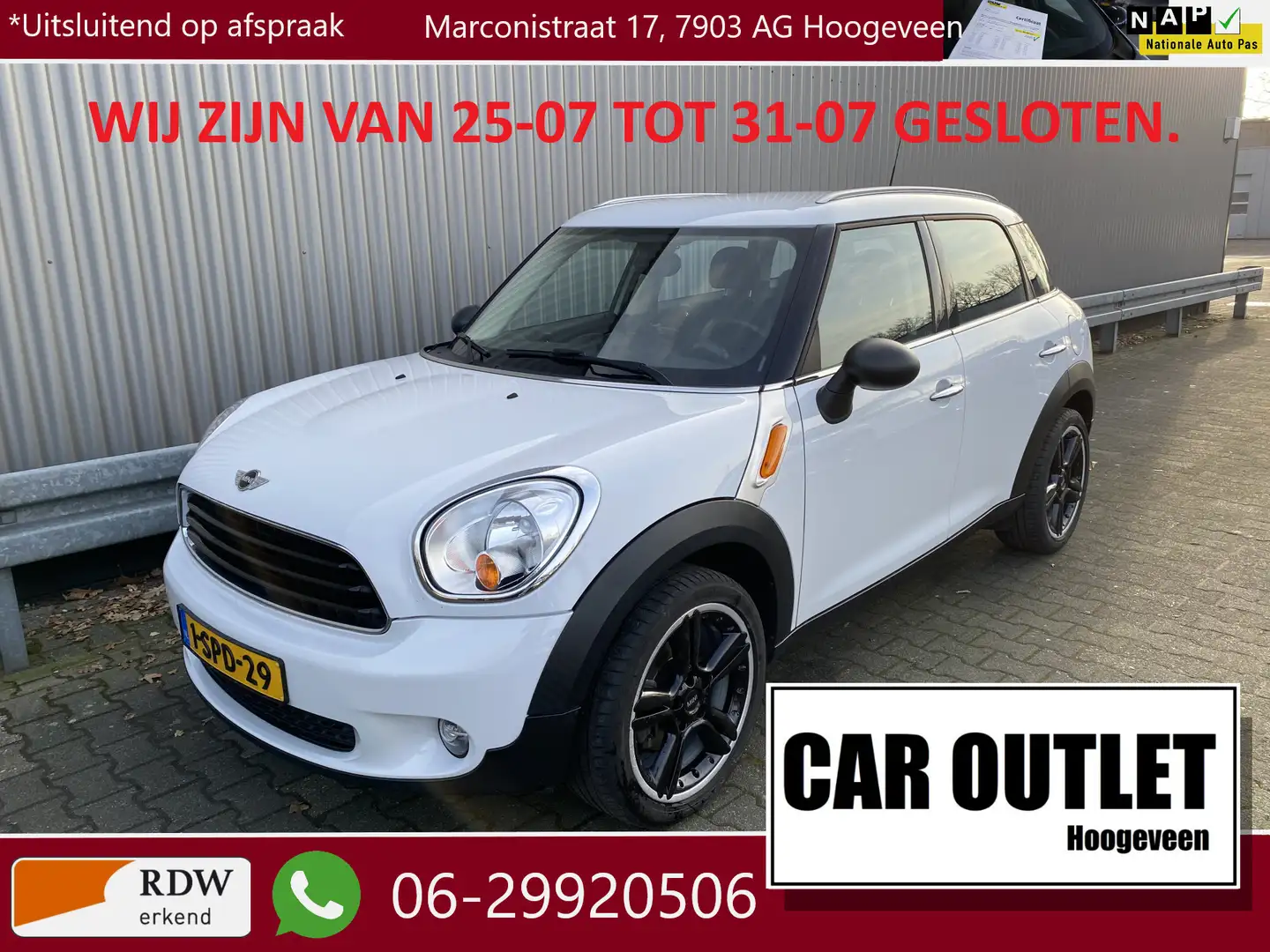 MINI One Countryman Mini 1.6 Business Line 142Dkm.NAP, 2e Eignr, A/C, Alb - 1